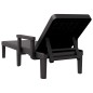 vidaXL Sonnenliege Schwarz 159x68x83,5 cm Polypropylen vidaXL Sonnenliege Schwarz 159x68x83,5 cm Polypropylen