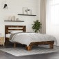 vidaXL Bettgestell Räuchereiche 75x190 cm Holzwerkstoff und Metall vidaXL Bettgestell Räuchereiche 75x190 cm Holzwerkstoff und Metall