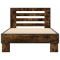 vidaXL Bettgestell Räuchereiche 75x190 cm Holzwerkstoff und Metall vidaXL Bettgestell Räuchereiche 75x190 cm Holzwerkstoff und Metall