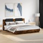 vidaXL Bettgestell mit Kopfteil Räuchereiche 180x200 cm Holzwerkstoff vidaXL Bettgestell mit Kopfteil Räuchereiche 180x200 cm Holzwerkstoff