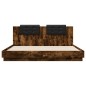 vidaXL Bettgestell mit Kopfteil Räuchereiche 180x200 cm Holzwerkstoff vidaXL Bettgestell mit Kopfteil Räuchereiche 180x200 cm Holzwerkstoff