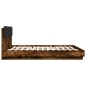 vidaXL Bettgestell mit Kopfteil Räuchereiche 180x200 cm Holzwerkstoff vidaXL Bettgestell mit Kopfteil Räuchereiche 180x200 cm Holzwerkstoff