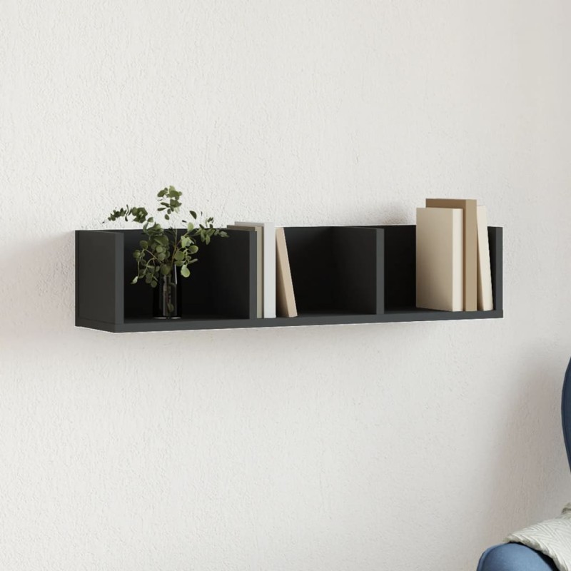 vidaXL Wandschrank Schwarz 75x18x16,5 cm Holzwerkstoff vidaXL Wandschrank Schwarz 75x18x16,5 cm Holzwerkstoff