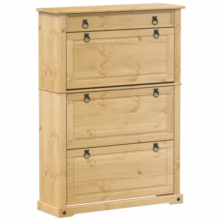 vidaXL Schuhschrank Corona 99x32x138 cm Massivholz Kiefer
