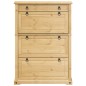 vidaXL Schuhschrank Corona 99x32x138 cm Massivholz Kiefer vidaXL Schuhschrank Corona 99x32x138 cm Massivholz Kiefer