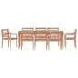 vidaXL Batavia-Stühle 8 Stk. Weiß Massivholz Teak vidaXL Batavia-Stühle 8 Stk. Weiß Massivholz Teak