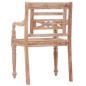vidaXL Batavia-Stühle 8 Stk. Weiß Massivholz Teak vidaXL Batavia-Stühle 8 Stk. Weiß Massivholz Teak