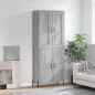 Highboard Grau Sonoma 69,5x34x180 cm Holzwerkstoff Highboard Grau Sonoma 69,5x34x180 cm Holzwerkstoff