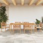 vidaXL 7-tlg. Garten-Essgruppe mit Weißen Kissen Massivholz Teak vidaXL 7-tlg. Garten-Essgruppe mit Weißen Kissen Massivholz Teak