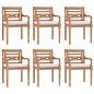 vidaXL 7-tlg. Garten-Essgruppe mit Weißen Kissen Massivholz Teak vidaXL 7-tlg. Garten-Essgruppe mit Weißen Kissen Massivholz Teak