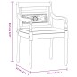 vidaXL 7-tlg. Garten-Essgruppe mit Weißen Kissen Massivholz Teak vidaXL 7-tlg. Garten-Essgruppe mit Weißen Kissen Massivholz Teak