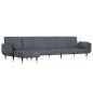 vidaXL Schlafsofa in L-Form Dunkelgrau 275x140x70 cm Samt vidaXL Schlafsofa in L-Form Dunkelgrau 275x140x70 cm Samt