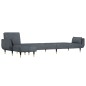 vidaXL Schlafsofa in L-Form Dunkelgrau 275x140x70 cm Samt vidaXL Schlafsofa in L-Form Dunkelgrau 275x140x70 cm Samt