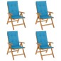 vidaXL Gartenstühle mit Kissen 4 Stk. Massivholz Teak vidaXL Gartenstühle mit Kissen 4 Stk. Massivholz Teak
