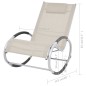 vidaXL Garden Schaukelstuhl Creme Textilene vidaXL Garden Schaukelstuhl Creme Textilene