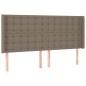 vidaXL Boxspringbett mit Matratze & LED Taupe 160x200 cm Stoff vidaXL Boxspringbett mit Matratze & LED Taupe 160x200 cm Stoff