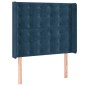 vidaXL Boxspringbett mit Matratze & LED Dunkelblau 90x190 cm Samt vidaXL Boxspringbett mit Matratze & LED Dunkelblau 90x190 cm Samt