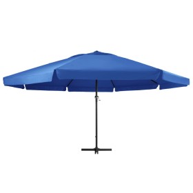vidaXL Sonnenschirm mit Aluminium-Mast 600 cm Azurblau 