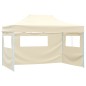 vidaXL Profi-Partyzelt Faltbar mit 3 Seitenwänden 3×4m Stahl Creme vidaXL Profi-Partyzelt Faltbar mit 3 Seitenwänden 3×4m Stahl Creme