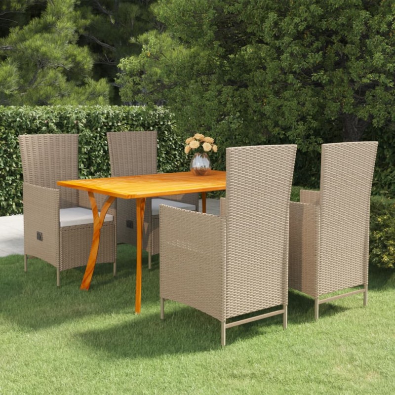 5-tlg. Garten-Essgruppe Beige 5-tlg. Garten-Essgruppe Beige