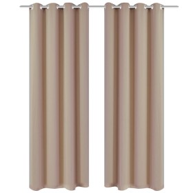 vidaXL Verdunkelungsvorhang mit Metallösen 270 x 245 cm Creme