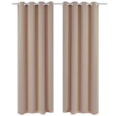 vidaXL Verdunkelungsvorhang mit Metallösen 270 x 245 cm Creme