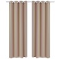 vidaXL Verdunkelungsvorhang mit Metallösen 270 x 245 cm Creme vidaXL Verdunkelungsvorhang mit Metallösen 270 x 245 cm Creme