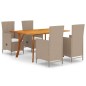 5-tlg. Garten-Essgruppe Beige 5-tlg. Garten-Essgruppe Beige
