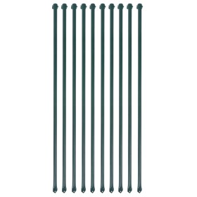 vidaXL Pflanzstäbe 10 Stk. 1 m Metall Grün