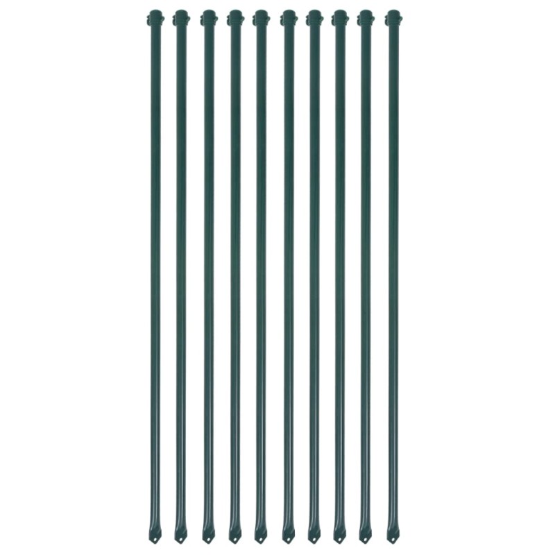 vidaXL Pflanzstäbe 10 Stk. 1 m Metall Grün vidaXL Pflanzstäbe 10 Stk. 1 m Metall Grün