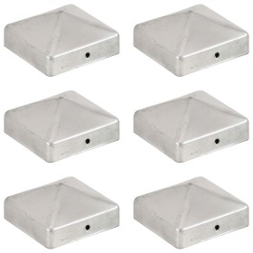 vidaXL Pfostenkappen 6 Stk. Pyramide Verzinktes Metall 71 x 71 mm  
