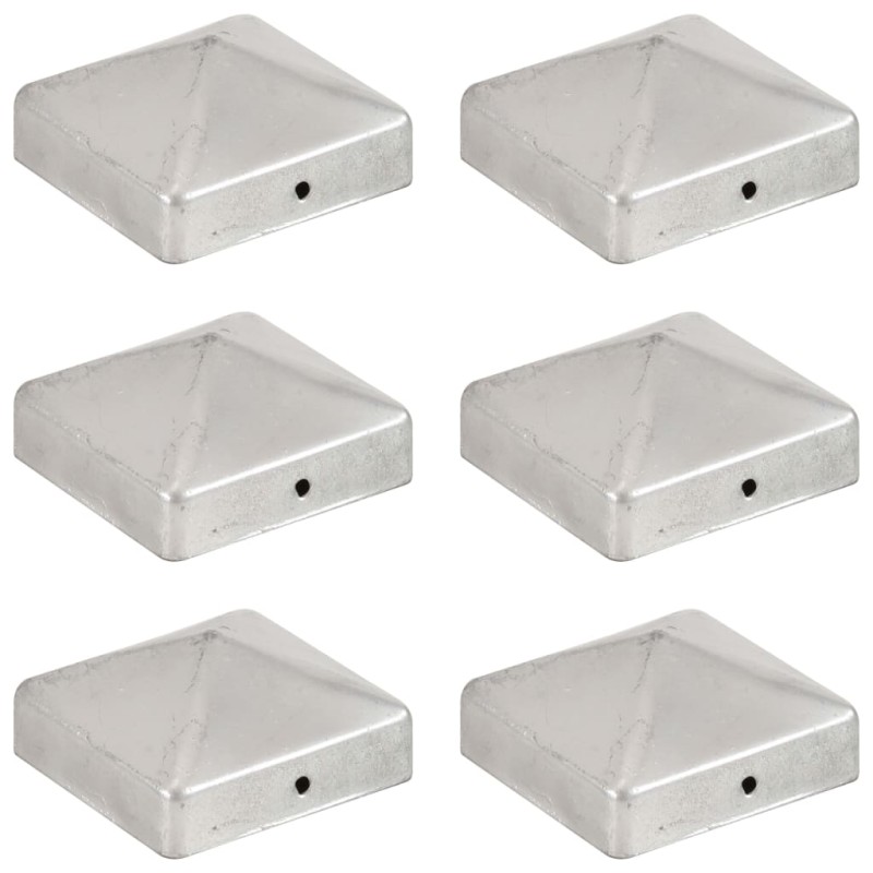 vidaXL Pfostenkappen 6 Stk. Pyramide Verzinktes Metall 71 x 71 mm vidaXL Pfostenkappen 6 Stk. Pyramide Verzinktes Metall 71 x 71 mm