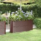 vidaXL Hochbeet Pulverbeschichteter Stahl 152x40x68 cm Braun vidaXL Hochbeet Pulverbeschichteter Stahl 152x40x68 cm Braun