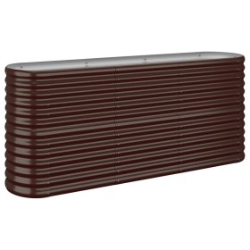 vidaXL Hochbeet Pulverbeschichteter Stahl 152x40x68 cm Braun