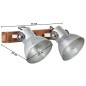 vidaXL Wandlampe Industriestil Silbern 45x25 cm E27 vidaXL Wandlampe Industriestil Silbern 45x25 cm E27