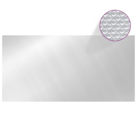 vidaXL Poolabdeckung Silbern 600x300 cm PE