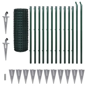 vidaXL Eurozaun Stahl 25 x 1,2 m Grün