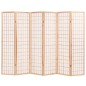 vidaXL 6-tlg. Raumteiler Japanischer Stil Klappbar 240 x 170 cm Natur vidaXL 6-tlg. Raumteiler Japanischer Stil Klappbar 240 x 170 cm Natur