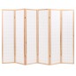 vidaXL 6-tlg. Raumteiler Japanischer Stil Klappbar 240 x 170 cm Natur vidaXL 6-tlg. Raumteiler Japanischer Stil Klappbar 240 x 170 cm Natur