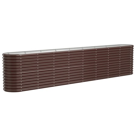 vidaXL Hochbeet Pulverbeschichteter Stahl 332x40x68 cm Braun