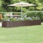 vidaXL Hochbeet Pulverbeschichteter Stahl 296x80x36 cm Braun vidaXL Hochbeet Pulverbeschichteter Stahl 296x80x36 cm Braun