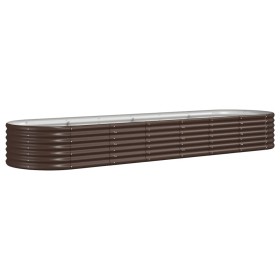 vidaXL Hochbeet Pulverbeschichteter Stahl 296x80x36 cm Braun
