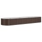 vidaXL Hochbeet Pulverbeschichteter Stahl 296x80x36 cm Braun vidaXL Hochbeet Pulverbeschichteter Stahl 296x80x36 cm Braun