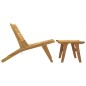 vidaXL Gartenstuhl mit Fußstütze Massivholz Teak vidaXL Gartenstuhl mit Fußstütze Massivholz Teak