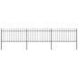 vidaXL Gartenzaun mit Speerspitzen Stahl 5,1 x 1 m Schwarz vidaXL Gartenzaun mit Speerspitzen Stahl 5,1 x 1 m Schwarz