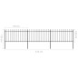 vidaXL Gartenzaun mit Speerspitzen Stahl 5,1 x 1 m Schwarz vidaXL Gartenzaun mit Speerspitzen Stahl 5,1 x 1 m Schwarz