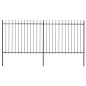 vidaXL Gartenzaun mit Speerspitzen Stahl 3,4 x 1,5 m Schwarz vidaXL Gartenzaun mit Speerspitzen Stahl 3,4 x 1,5 m Schwarz