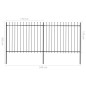 vidaXL Gartenzaun mit Speerspitzen Stahl 3,4 x 1,5 m Schwarz vidaXL Gartenzaun mit Speerspitzen Stahl 3,4 x 1,5 m Schwarz