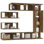 vidaXL 7-tlg. TV-Schrank-Set Räuchereiche Holzwerkstoff vidaXL 7-tlg. TV-Schrank-Set Räuchereiche Holzwerkstoff