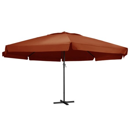 vidaXL Sonnenschirm Aluminium-Mast 600 cm Terrakotta-Rot 